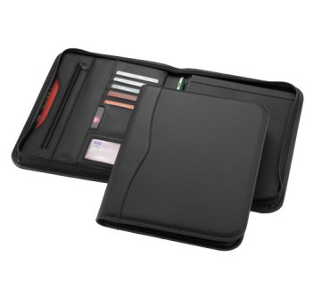 Portadocumenti A4 con cerniera Ebony