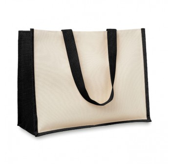 CAMPO DE FIORI - Shopper in jute and canvas